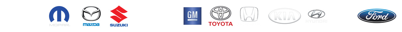 Marcas de autos: Mazda, Suzuki, GM, Toyota, Honda, Kia, Hyundai y Ford